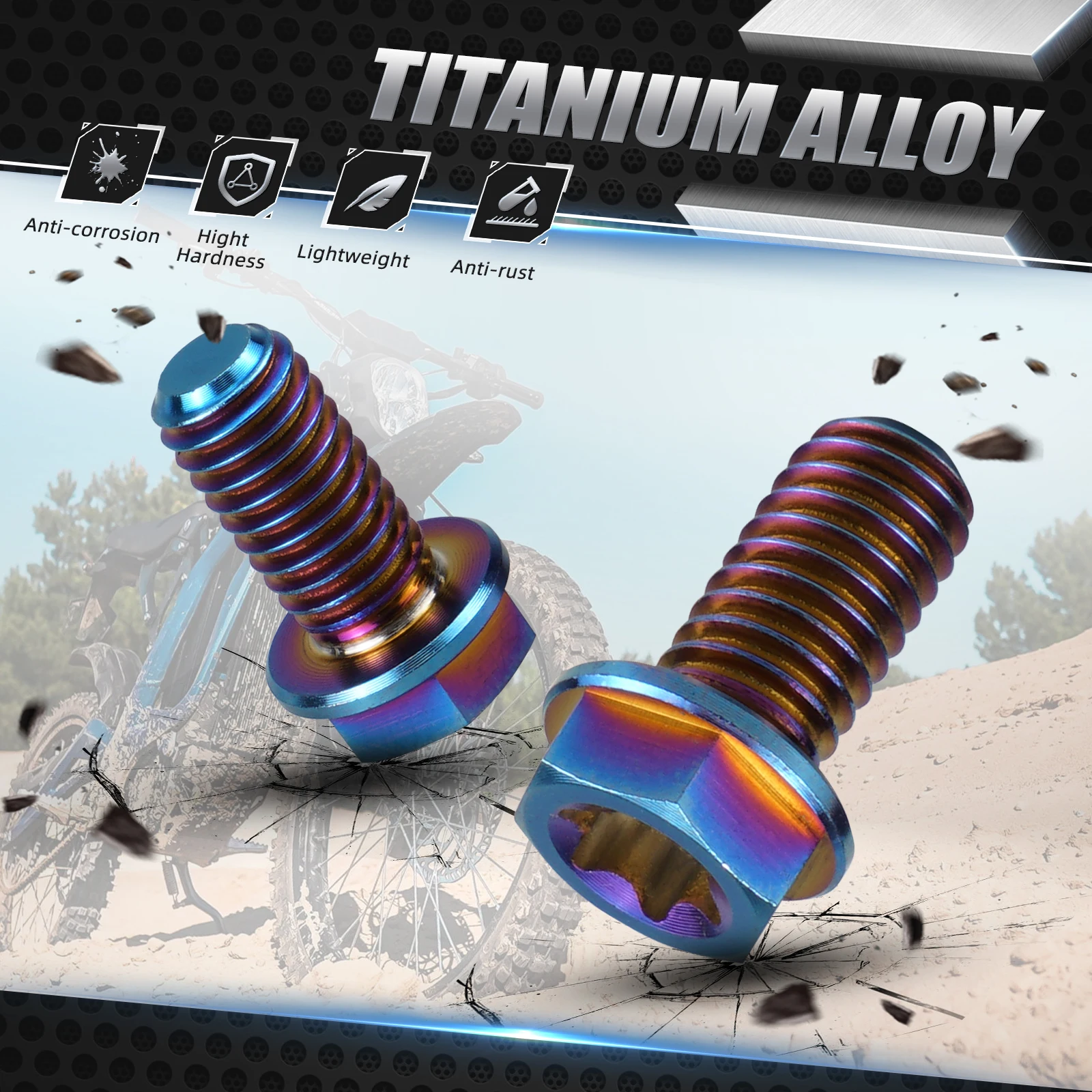 NICECNC ل Surron دراجة كهربائية M6 قرص فرامل خلفي وسادة مسامير عدة ل 2025 2024 2023 Sur-Ron ضوء النحل X S L1E Segway X160 X260 #3