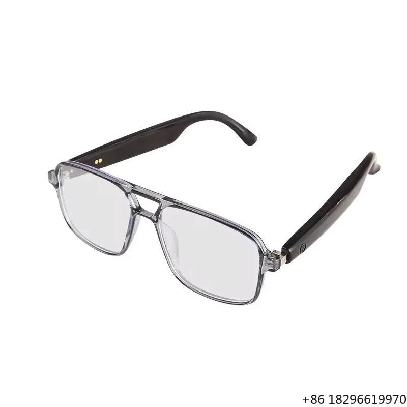 Transparent Photochromic Lens Smart Glasses AI Assistant TWS Call Music Playback IP67 Waterproof Eyewear