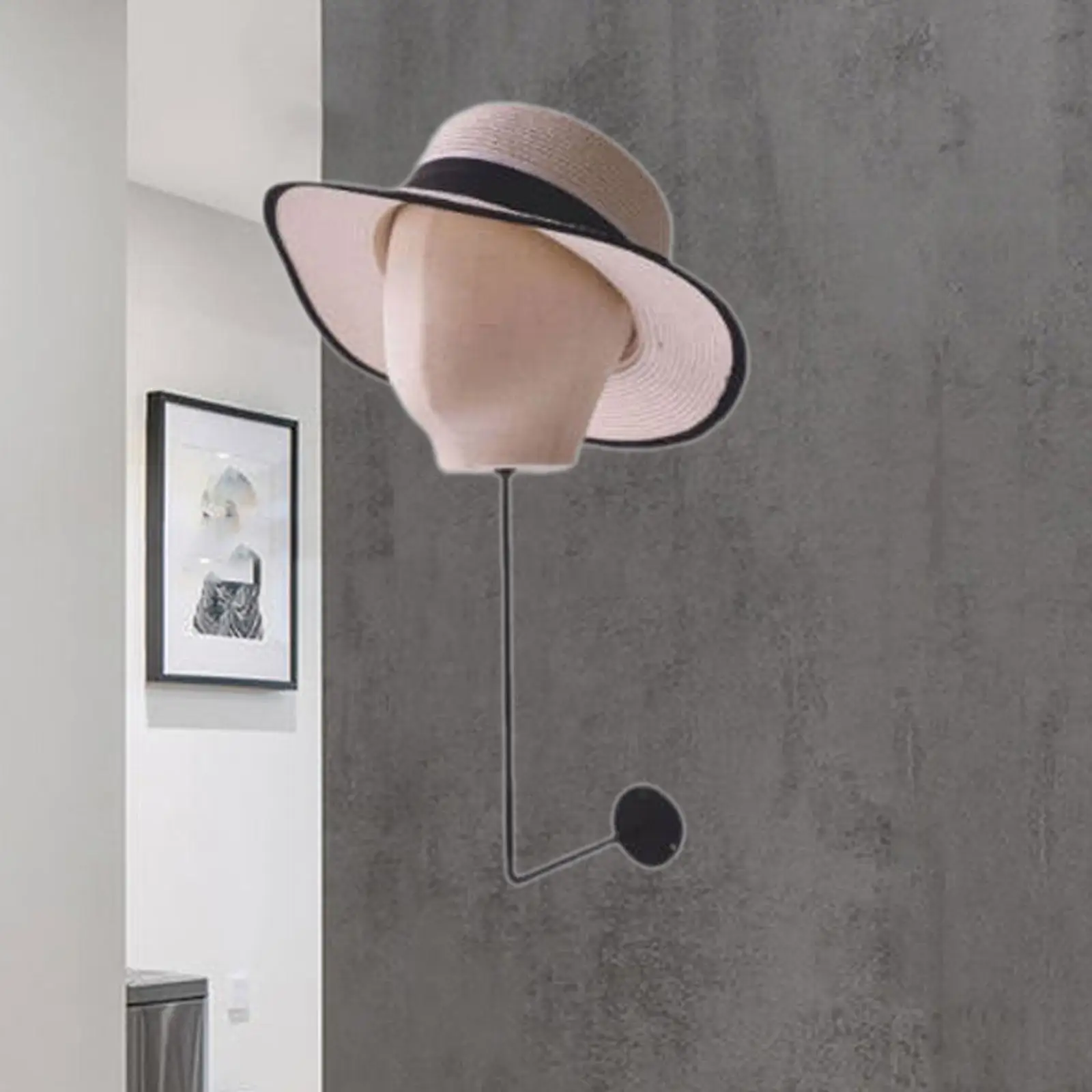 

Модель головы манекена, декор, вешалка для хранения, многофункциональная настенная стойка для шапок для шиньонов, повязка на голову, магазин головной убор, парикмахерская