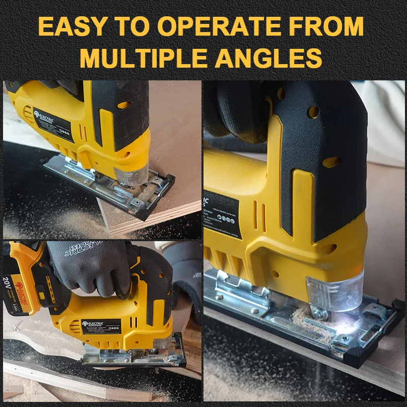Electric Goddess 2700RPM Electric Jig Saw Cordless Jigsaw 3 Gears Multi-Function Adjustable Woodworking Tool For Dewalt 20V Pin
