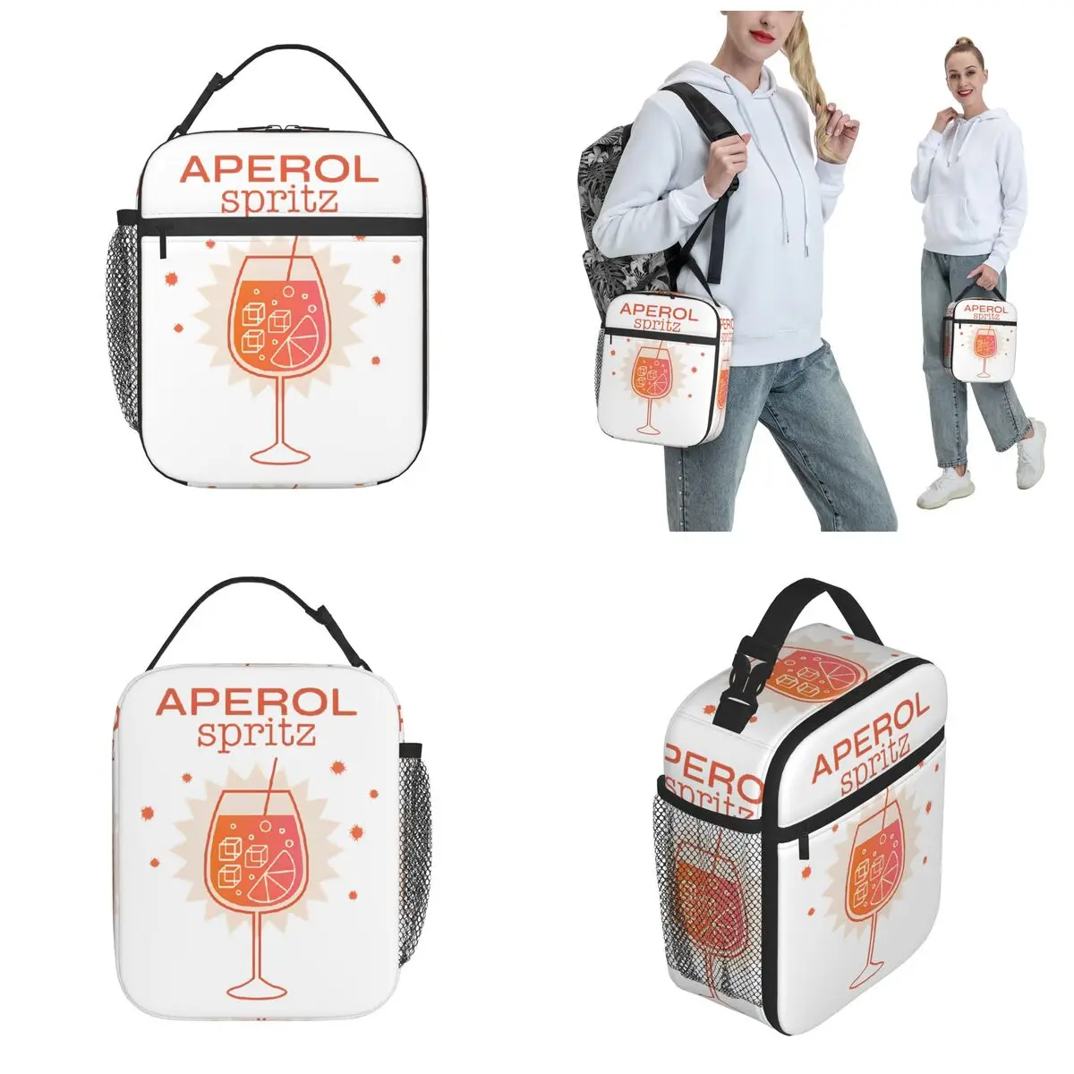 Aperols Spritz 58346231 borsa per il pranzo isolata contenitore per alimenti dispositivo di raffreddamento termico portatile Bento Box per Picnic