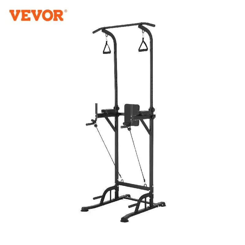 vevor multi function power tower dip station ajustavel pull up bar stand home gym treinamento de forca 10 level altura 440lbs 01