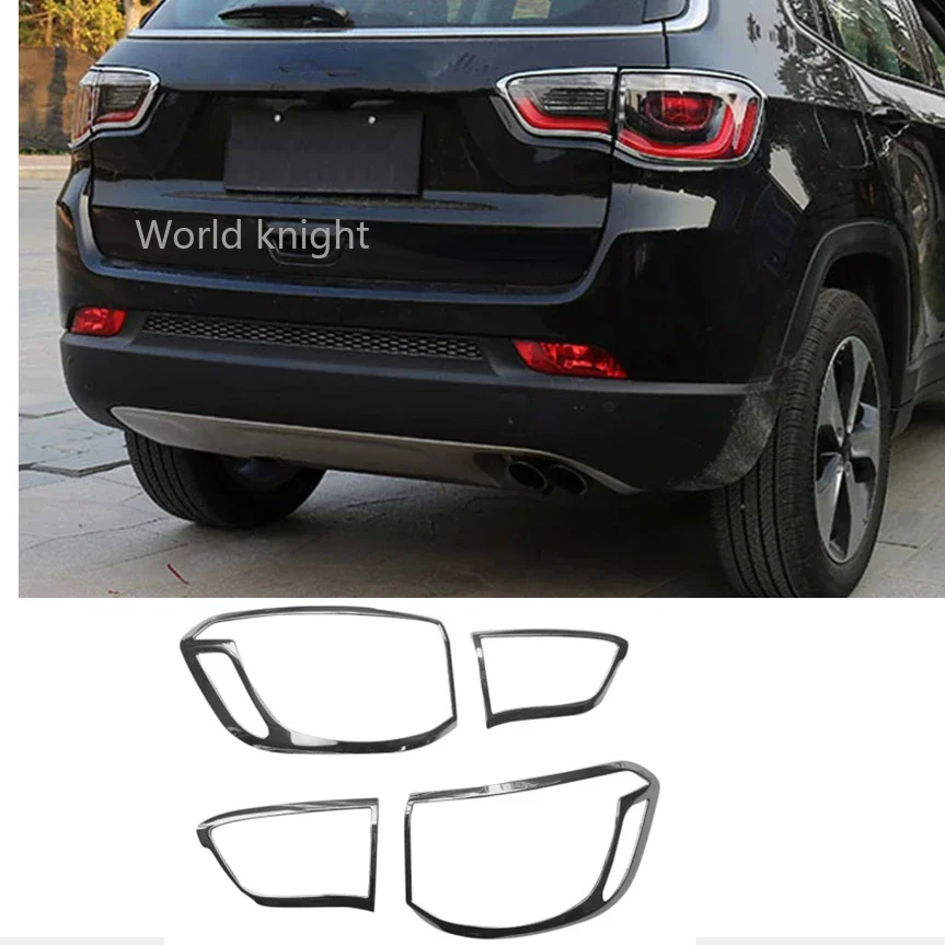 for Jeep Compass 2017 2018 Lampu Ekor Belakang Krom Penutup Lampu Cetakan Trim 4 Buah Gratis Pengiriman