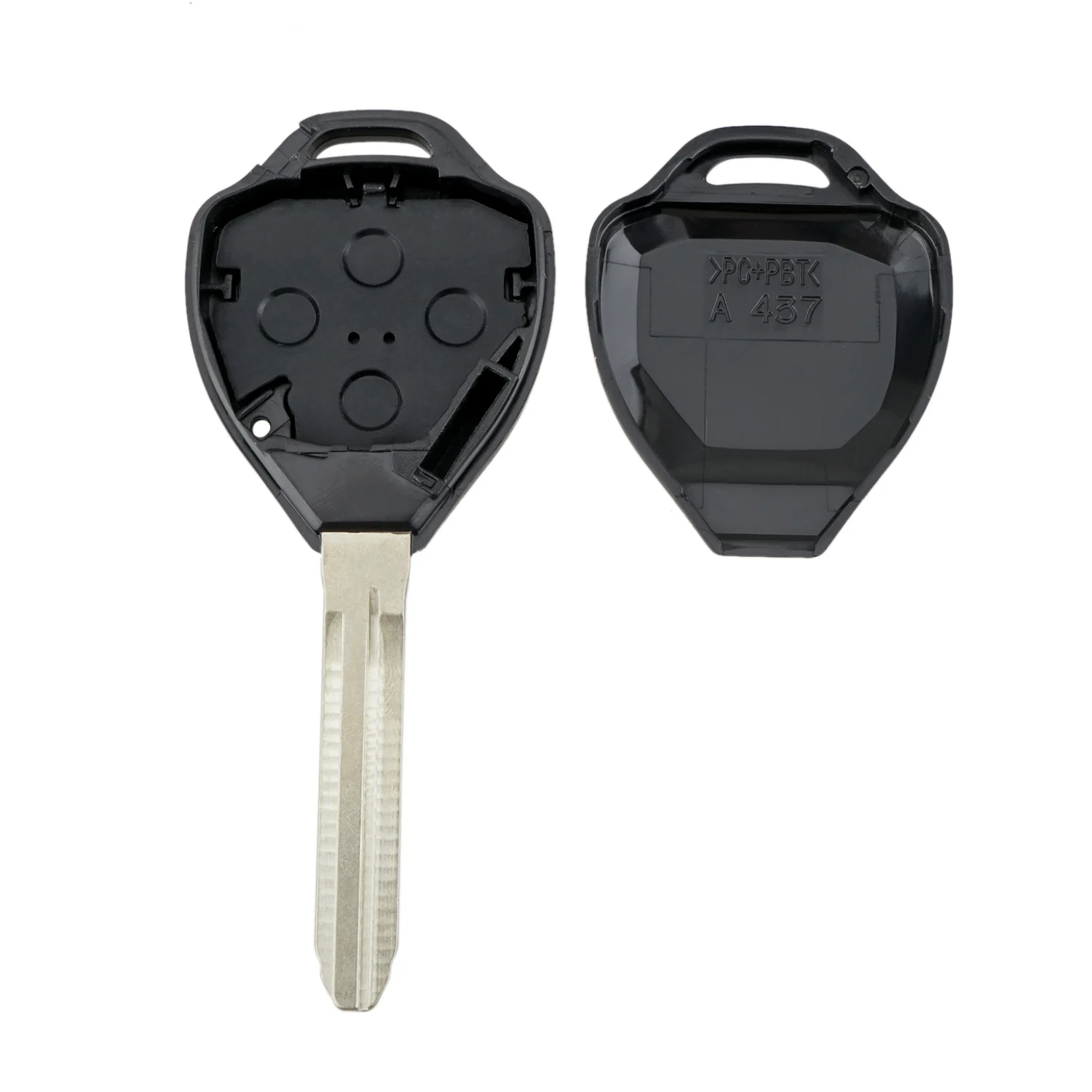 Custodia per chiave auto a 4 pulsanti + lama TOY43 per Toyota Alphard 2005-2009 Guscio portachiavi remoto