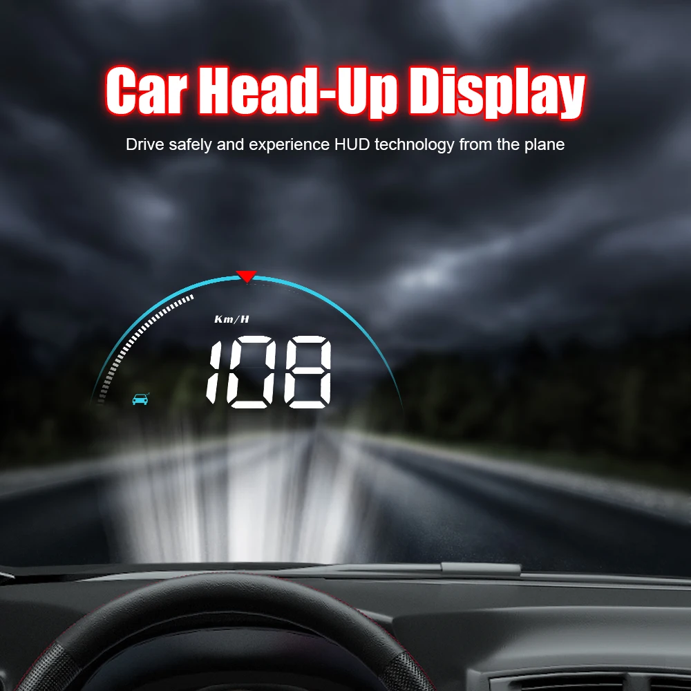 

M8 HUD Head Up Display Car OBD2 II EUOBD Overspeed Warning System Water Temp Projector Windshield Auto Electronic Voltage Alarm