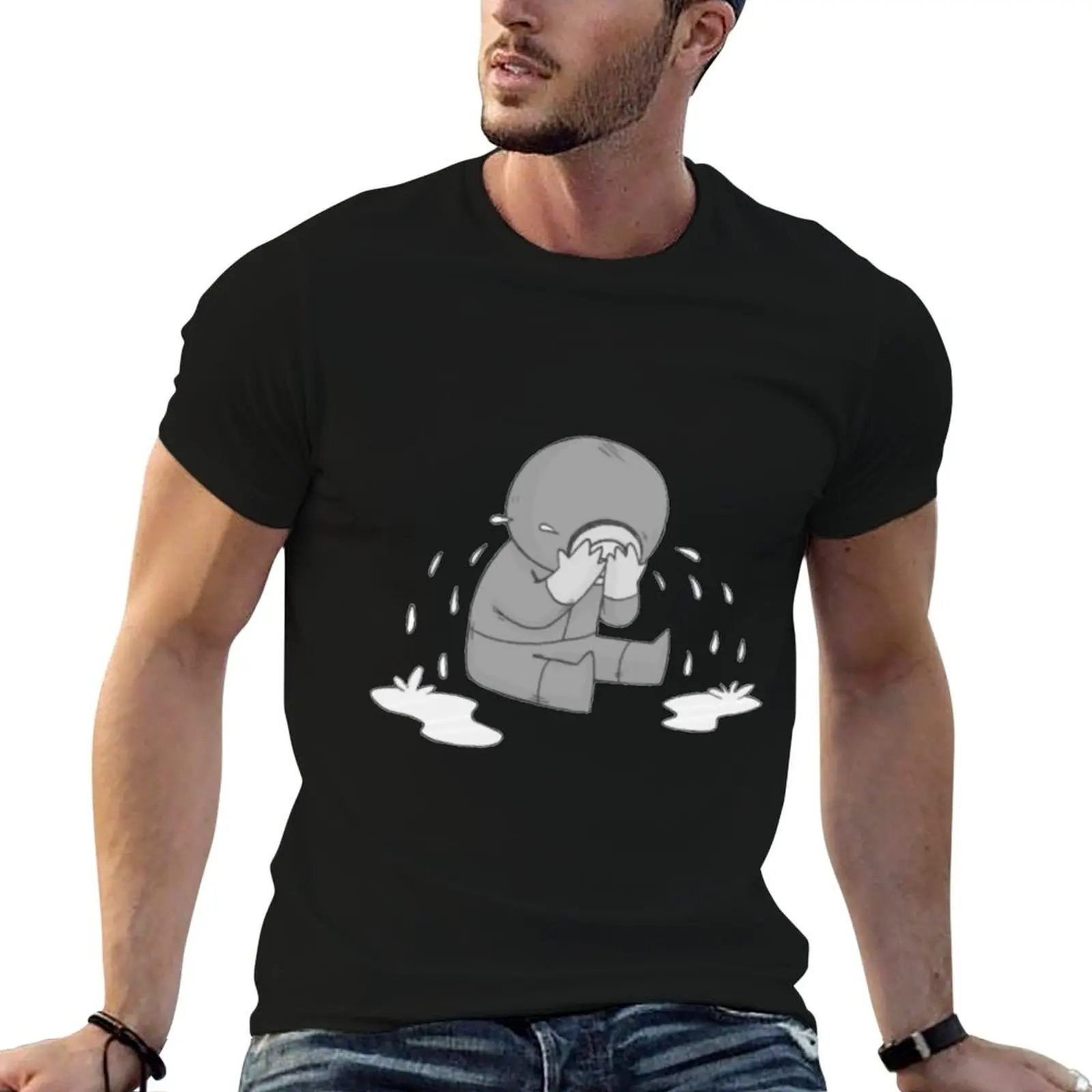 

anime Guy Hangouts tshirt T-Shirt Google t shirt print custom