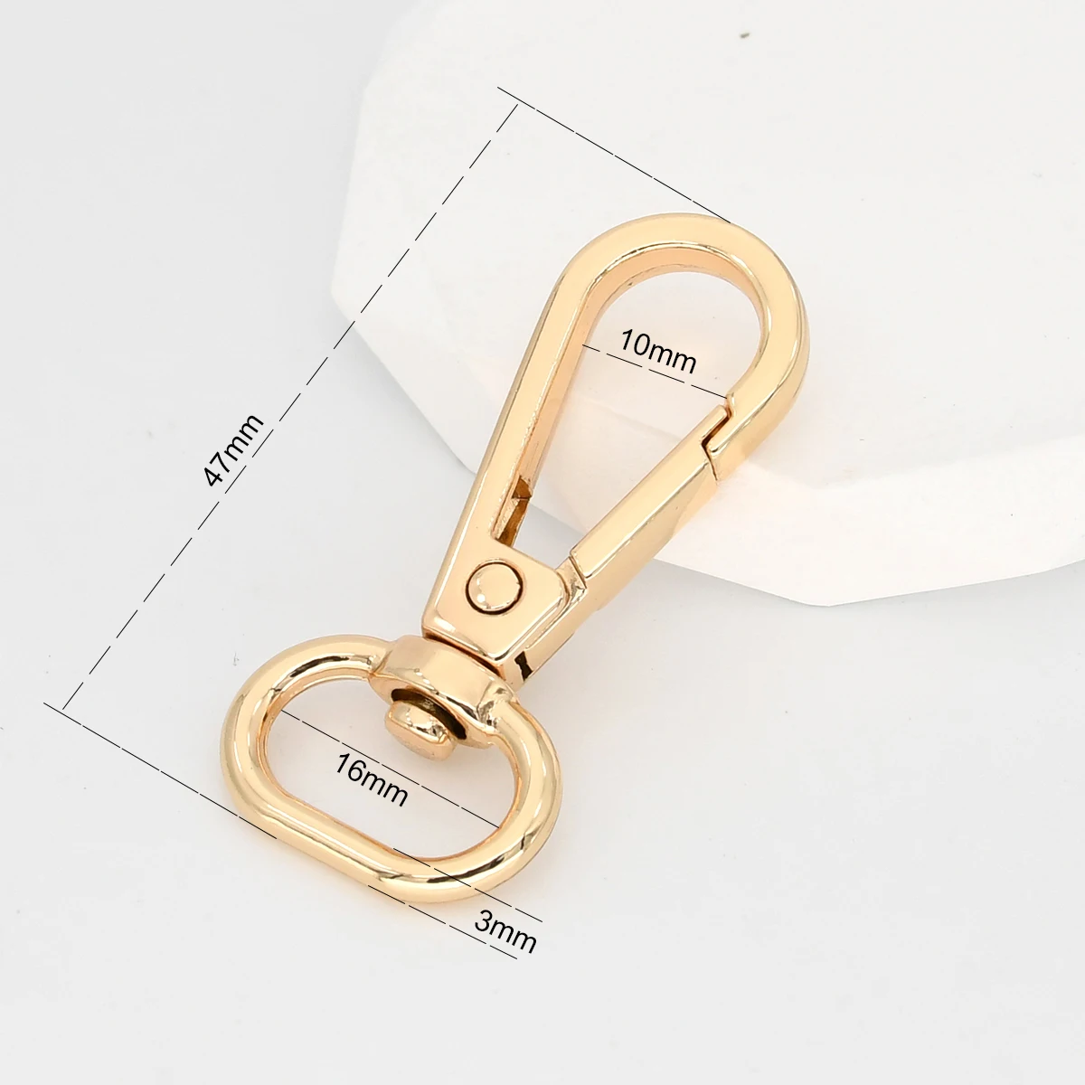 1piece Metal Snap Hook Carabiner Bag Strap Buckle Rotatable Trigger Clip Clasp for Bag Parts Handbag Keychain DIY Accessories