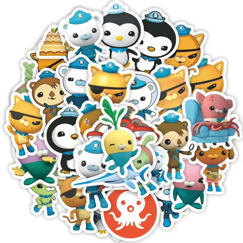 

40PCS The Octonauts Cute Cartoon Animation Laptop Luggage Cell Phone Case Tablet Mug Guitar Stickers Wholesale