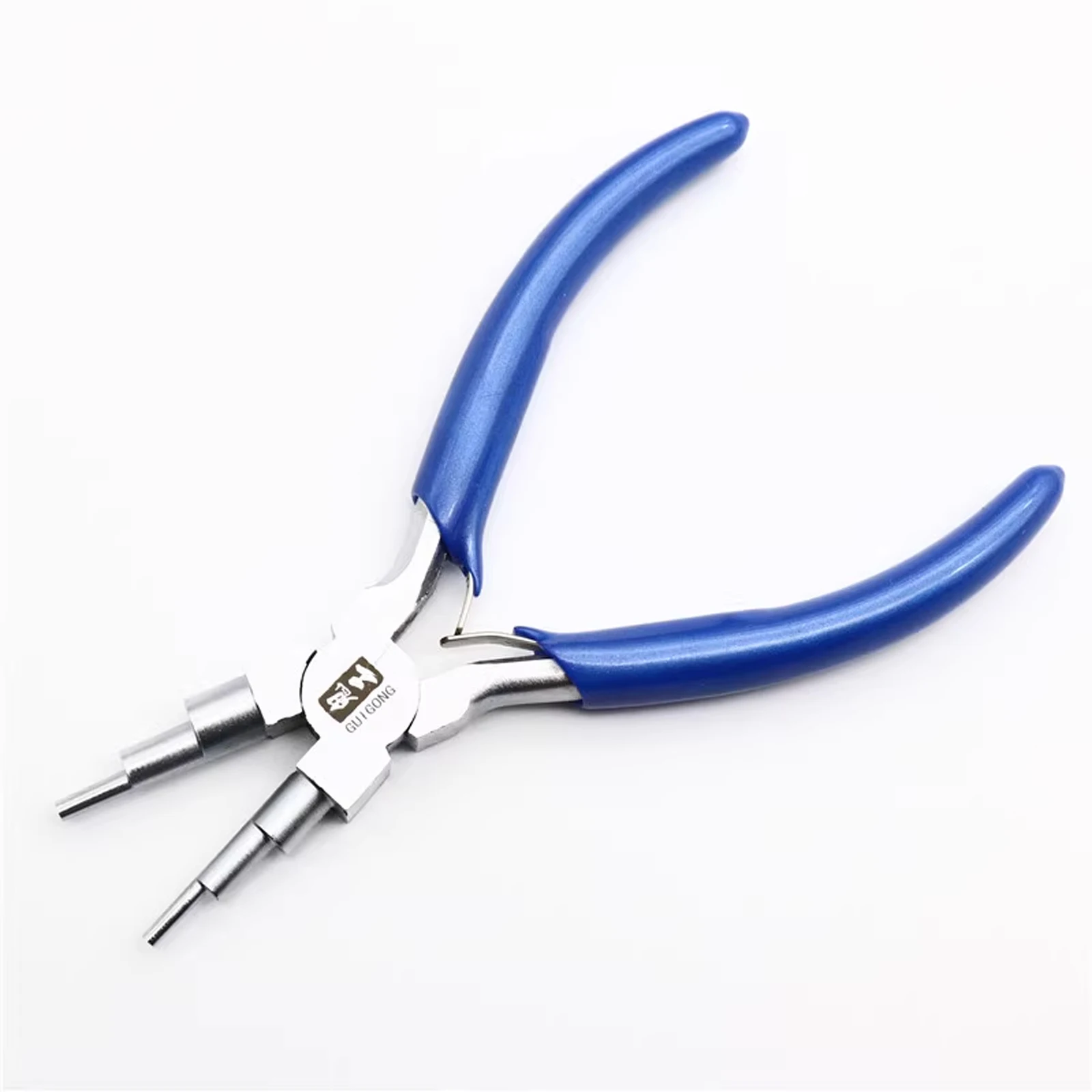 

6-in-1 Round Nose Jewelry Plier, DIY Gold Wire Looping Forming Pliers with Non-Slip Handle for 2.5-9mm Loops and Jump Rings