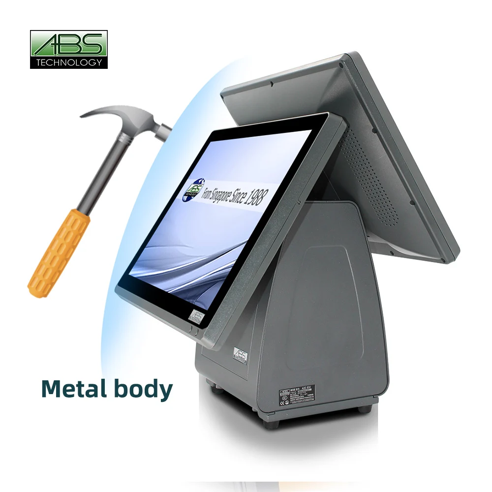 

ATV&UTVABS ABS8000 POS System Intel J1900 15" LCD Metal Touch Screen Wi-Fi 6 Bluetooth5.2 Thermal Printer WIN7/WIN10 OS