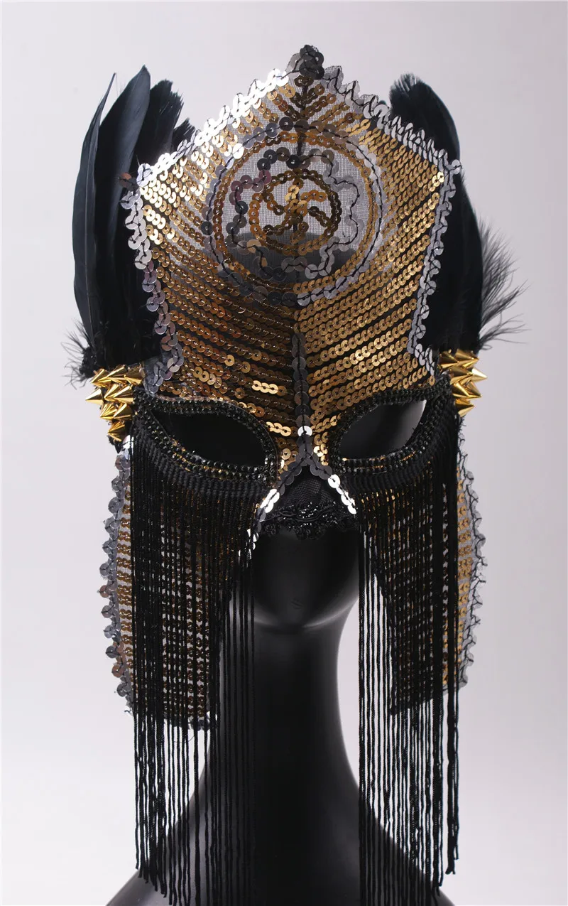 남성과 여성 풀 페이스 마스크 베일 마스크 가수 킹 무대 노래 과장된 스팽글 가짜 마스크 성인