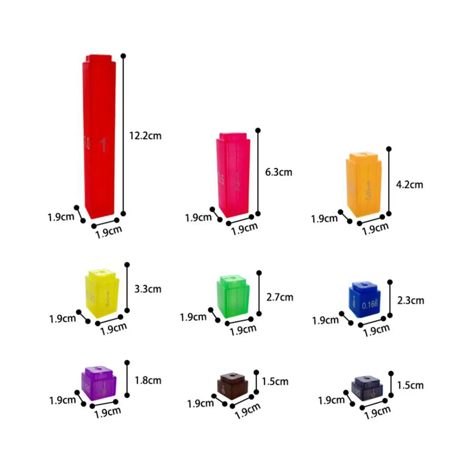 Materiale didattico per l'equivalenza delle frazioni per l'apprendimento del cubo delle frazioni per l'aula