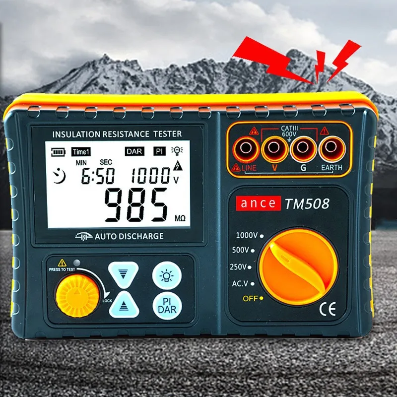 

Новый энергетический зарядный детектор утечки автомобиля 250/500/1 кВ/5,5 г Ом/tm508 цифровой измеритель сопротивления изоляции