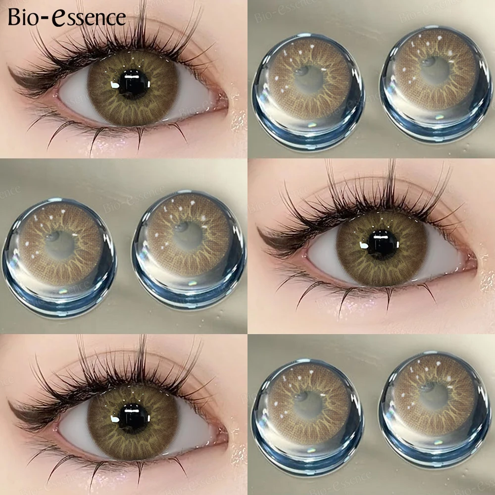 [RU SHIP] Bio-essence 1 par de lentes de contacto de colores para ojos lentes de contacto naturales lentes de moda lentes de ojos azules lentes verdes