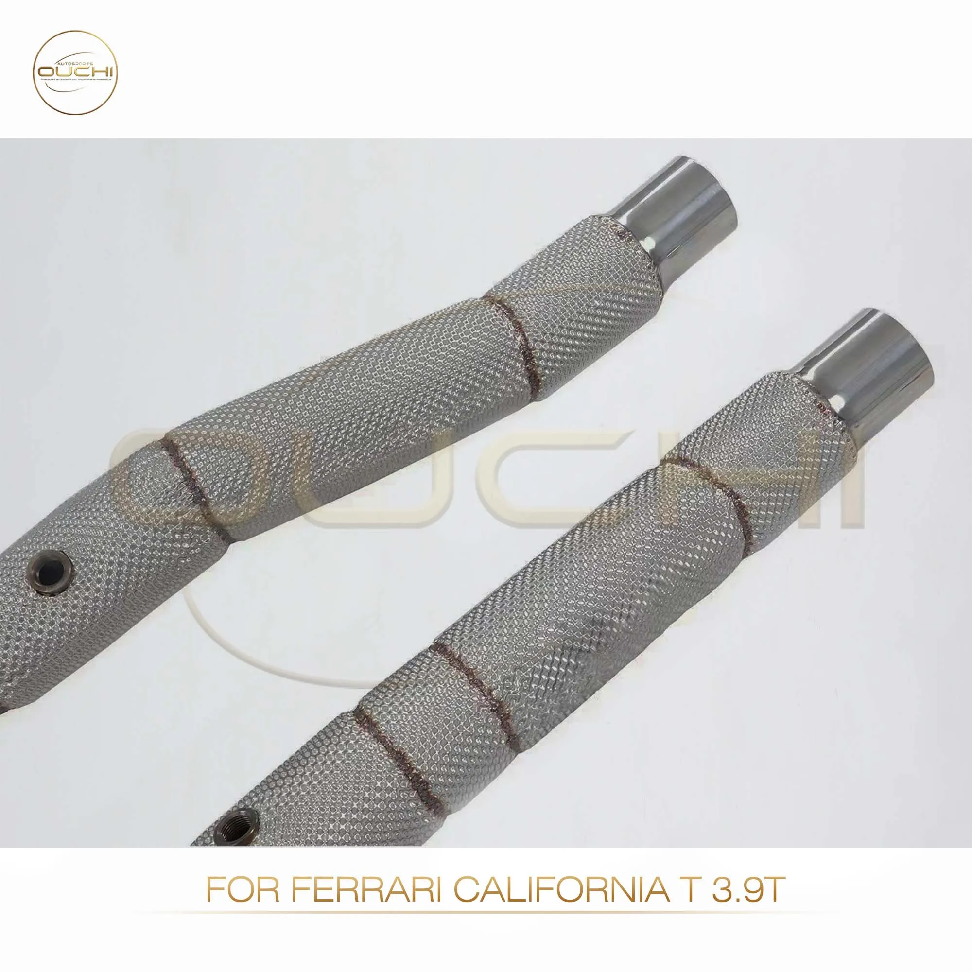 High Performance Downpipe for Ferrari California T 3.9T OUCHI Exhaust System Stainless Steel With Heat Shield