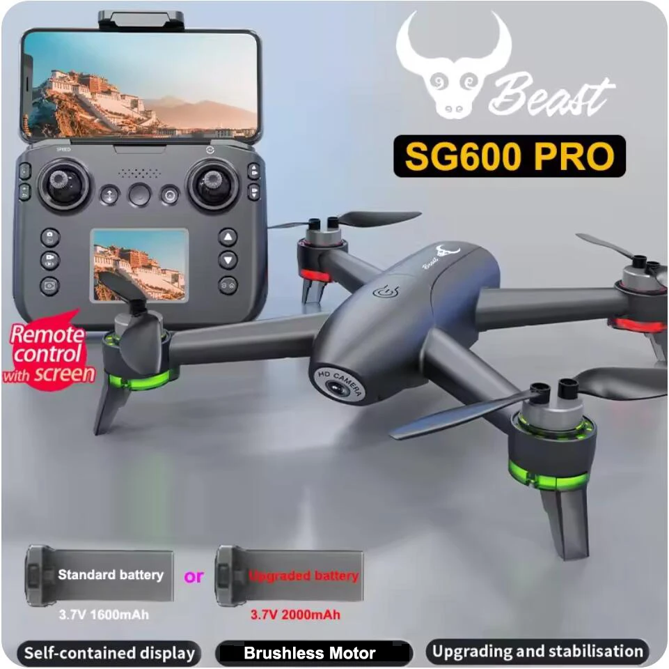 

ZLL SG600 PRO Дрон с двойной HD-камерой, пульт дистанционного управления с экраном, автоматическое предотвращение препятствий, бесщеточный радиоуправляемый квадрокоптер, игрушки для детей
