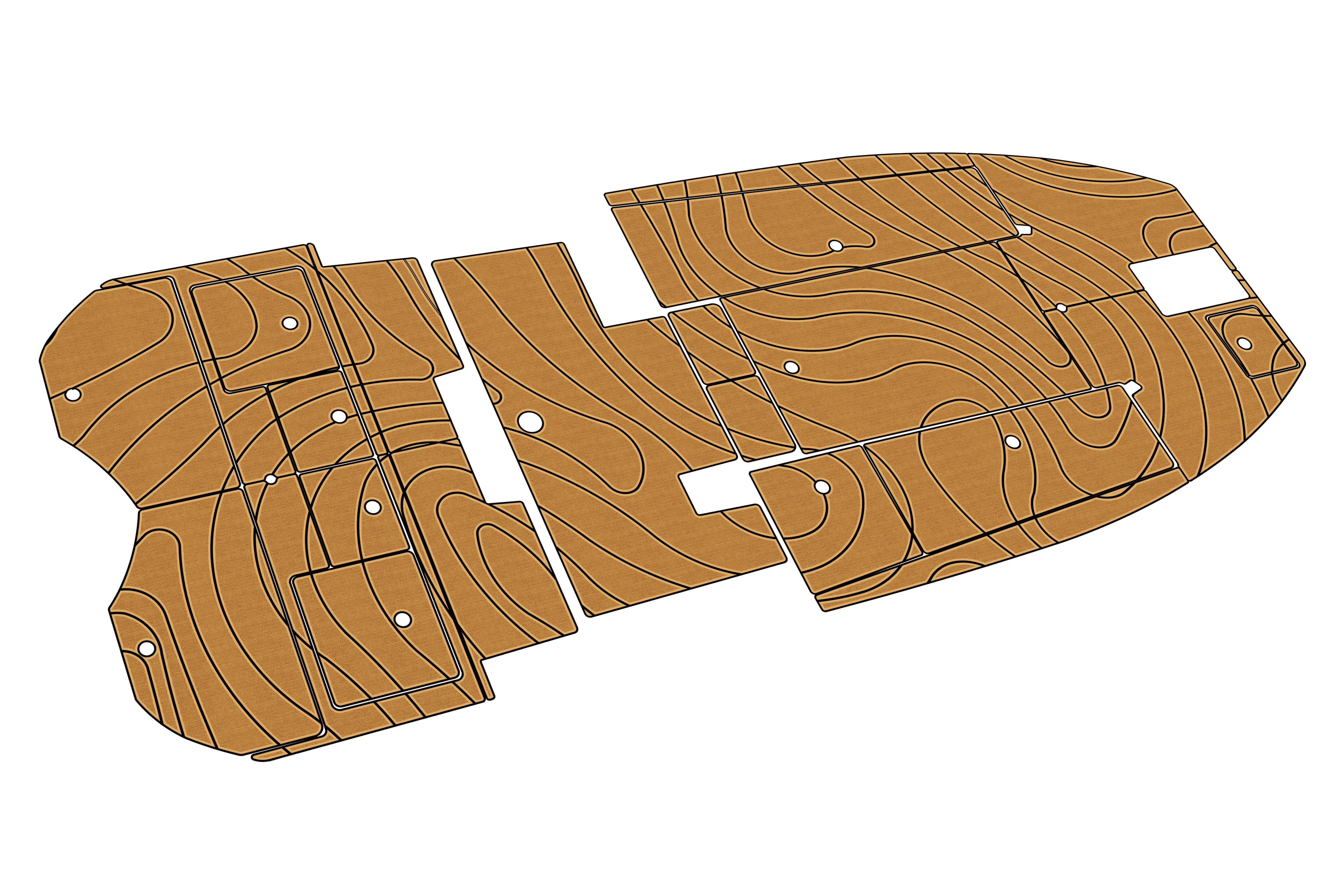 Marine Faux Teak EVA Non-Slip Mat 2015-2018 Legend V20 Self-Adhesive 1/4