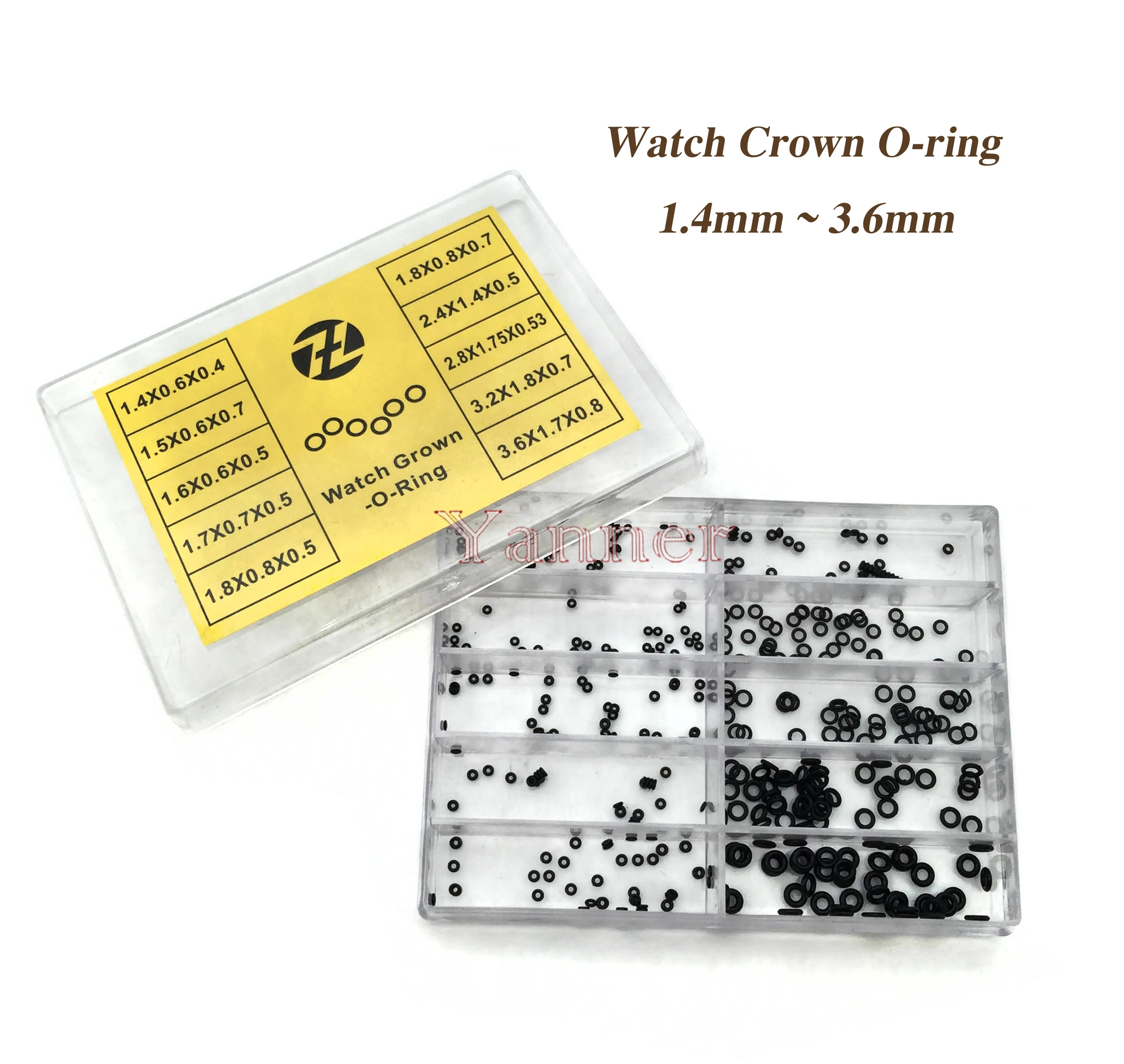 10 Size Watch O-Ring GASKET set for Watch Crown Parts of Waterproof Watches Watchmaker\'s Repair Set Tool Kit Herramientas