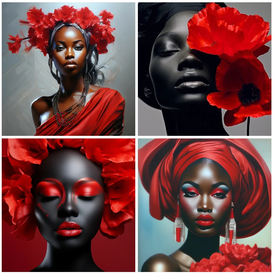 

5D DIY алмазная живопись африканская женщина полный квадрат Новое поступление вышивка портретная мозаика черная девушка ремесленный домашний декор