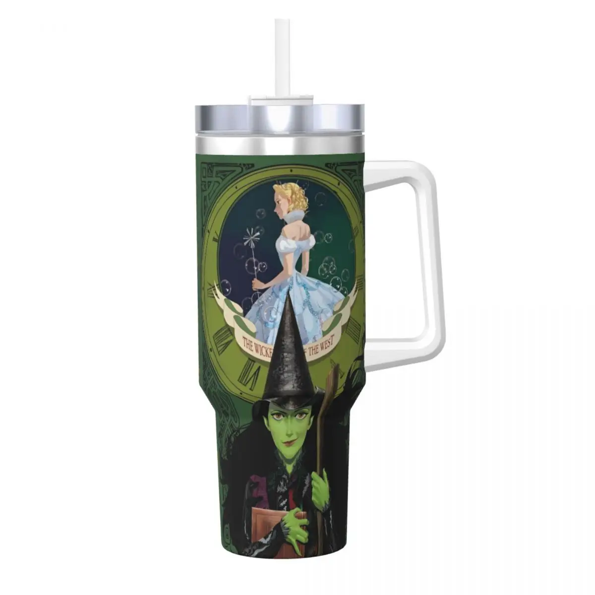 Wicked Elphaba & Glinda Tonal Stainless Steel Tumbler Magic Movie Coffee Mug Portable Cold Drink Car Mugs Driving Water Bottle