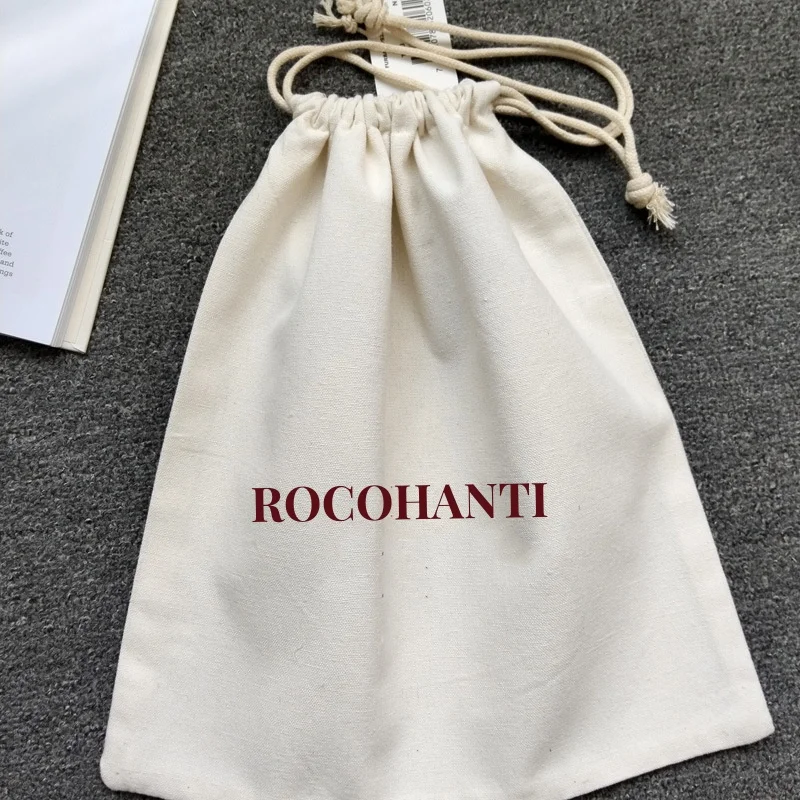 20pcs Custom Large Dust Eco Friendly Reusable Cotton Large Drawstring Gift Bag with Logo For Clothes Shoes Storage Packaging