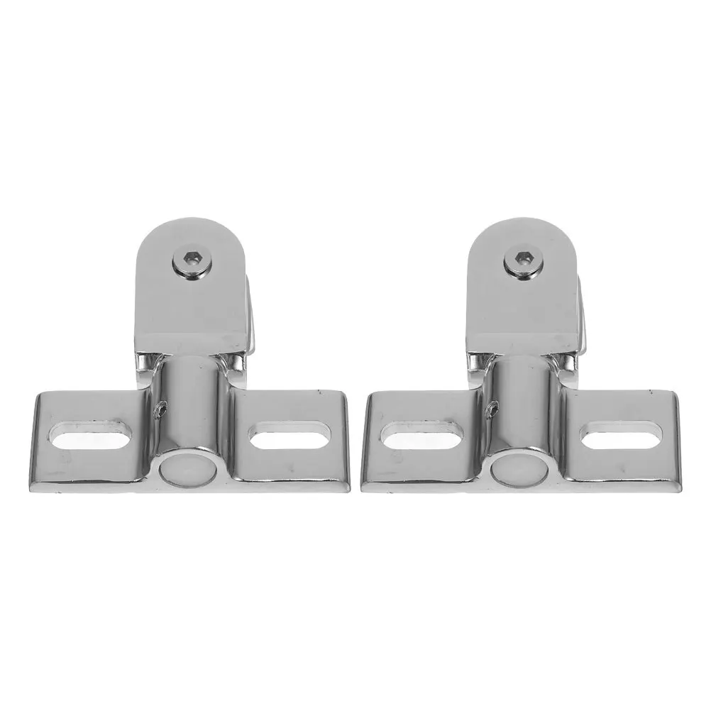 

2Pcs Stainless Steel Glass Shower Door Pivot Hinges Clamp Replacement Hardware Pivot Shafts