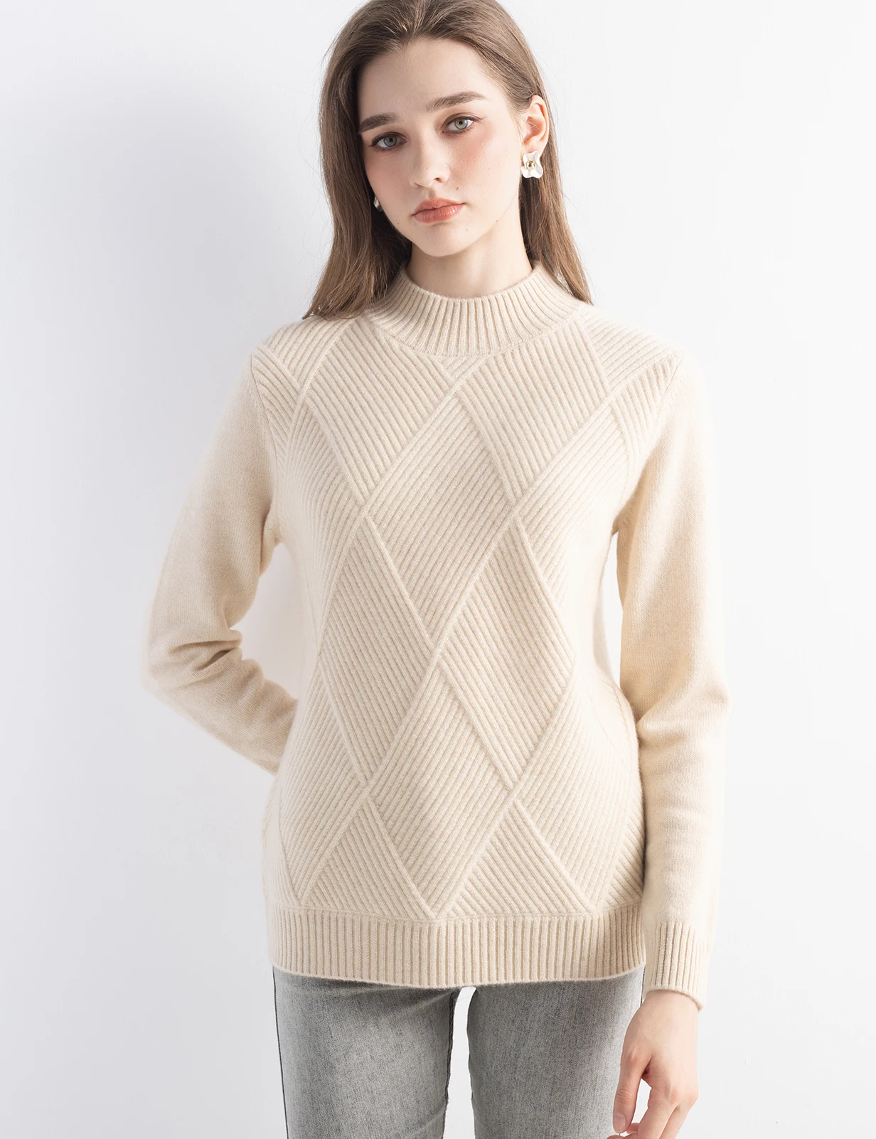 Top per le donne Maglione 100% maglione di cashmere Autunno Inverno Collo a lupetto Pullover a maniche lunghe Nuovi vestiti da donna in maglia Tendenza Tira Femmes