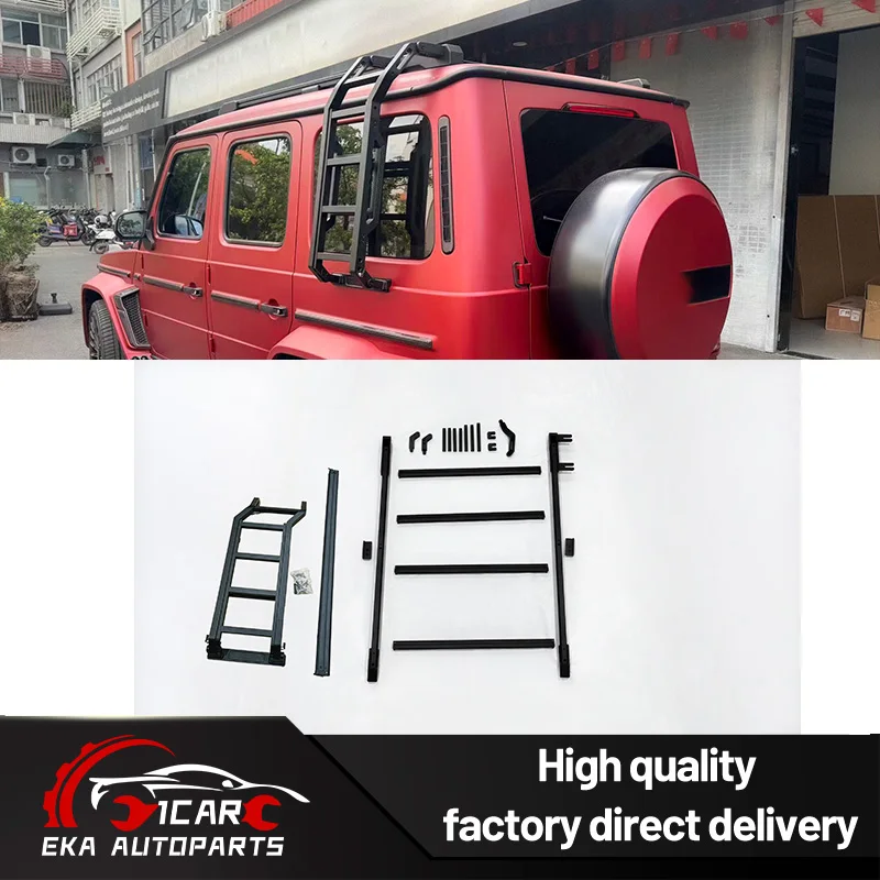 

Комплект задней лестницы-багажника на крышу для Mercedes-Benz G-класса W465: легкий, усиленный, для перевозки багажа, внедорожный, с защитой от коррозии