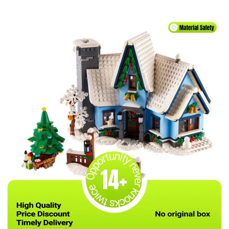 blocs-de-construction-de-visite-du-pere-noel-moc-10293-705-pieces-ensemble-d'exposition-de-villes-d'hiver-modele-de-rue-briques-empilables-cadeau-de-noel