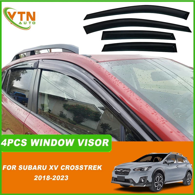 

For Subaru XV Crosstrek 2018 2019 2020 2021 2022 2023 Weathershield Sun Rain Deflector Guard Car Window Deflector
