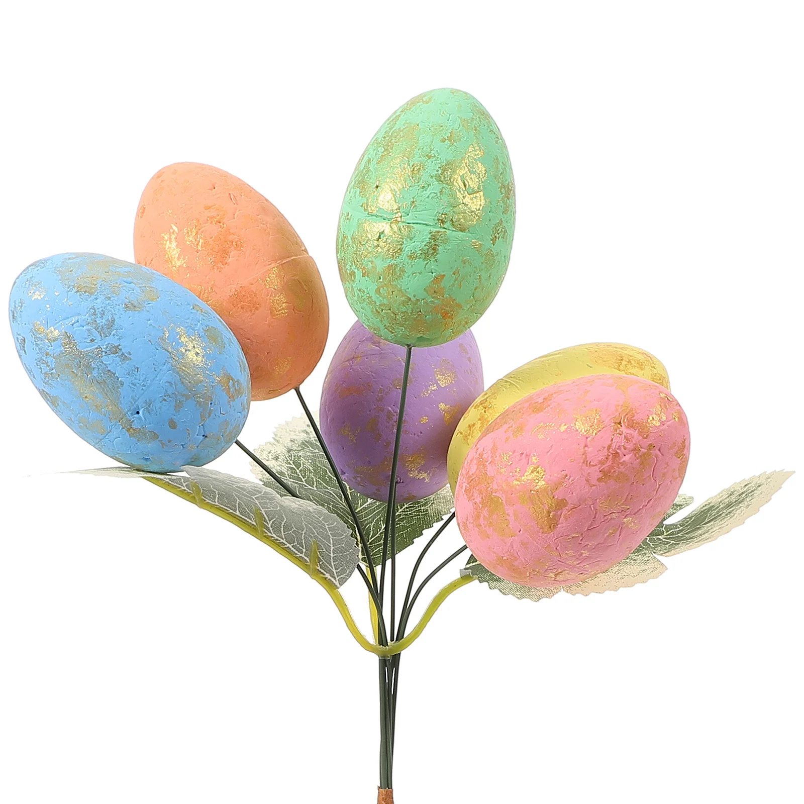 

2Pcs Novelty Easter Egg Bonsai Statue Fine Workmanship Plastic Foams Material for Home Yard Decor Easter Egg Bonsai Statue