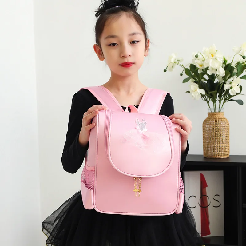 Little Girl Backpack New Bowtie Dance Backpacks for School Children Fashion Versatile Kids Princess Ballet Storage Shoulder Bag