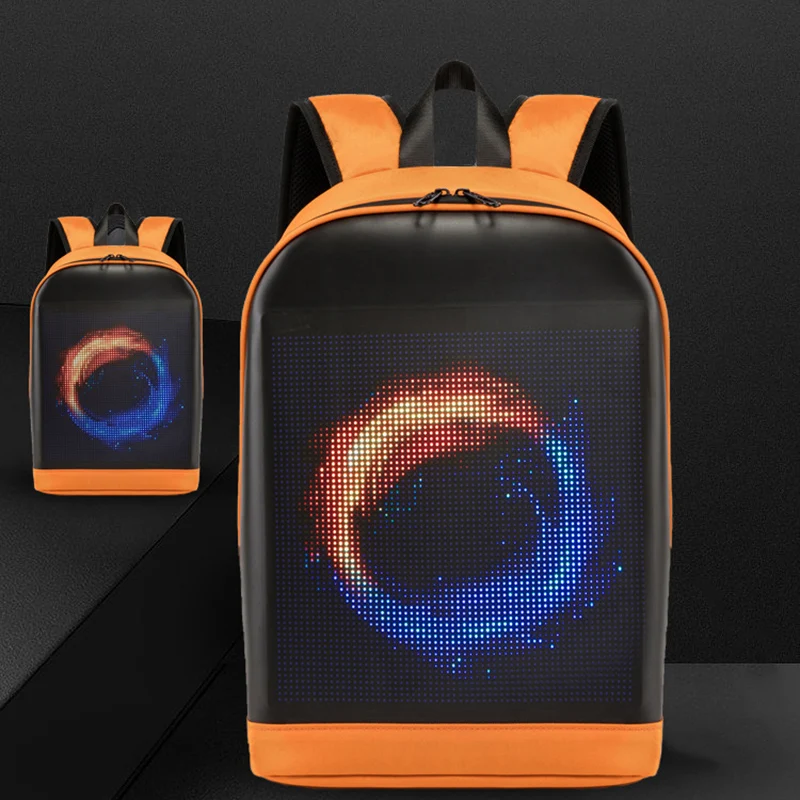 Xiaomi Youpin Knight LED กระเป๋าเป้สะพายหลังกันน้ําขนาดใหญ่ความจุแล็ปท็อปกระเป๋าจอแสดงผลดิจิตอลสมาร์ทกระเป๋าเป้สะพายหลังกีฬากลางแจ้งของขวัญใหม่