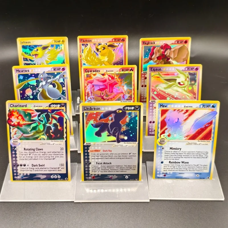 

27 коллекционных карт DIY PKM Pocket Monsters PTCG: Чаризард, Гардос, Пикачу, Иви, Мьют. Английская версия. Игровые аниме-карты. Подарок-игрушка.