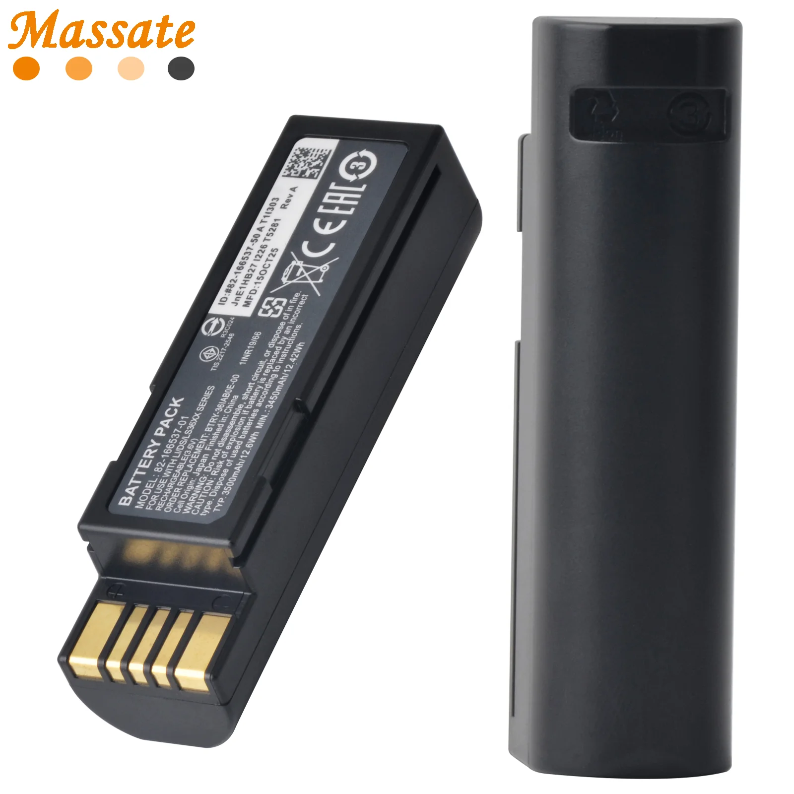3500mAh High Capacity Replacement Battery for Zebra DS3678 DS3600 LI3600 LS3600 LI3678 LS3678 82-166537-01 Barcode Scanner