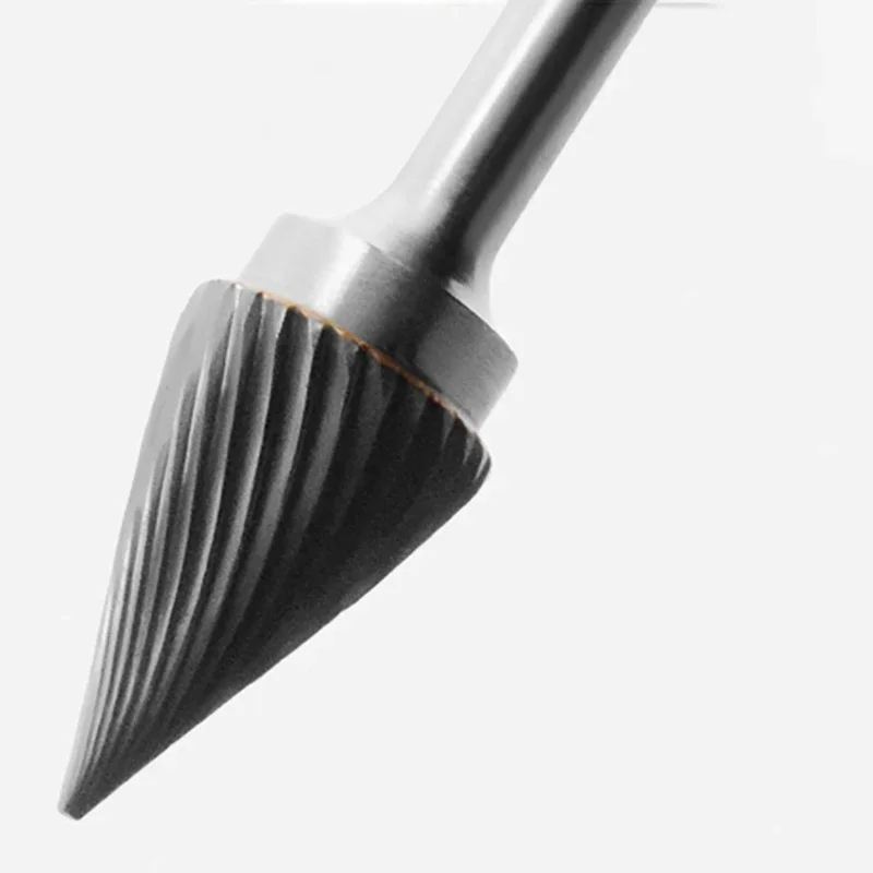 

1Pcs Carbide Rotary Burr Set Carbide End Mill M-Type Tapered Point 6mm Shank Carbide Wood Carving Engraving Bit Grinding Head