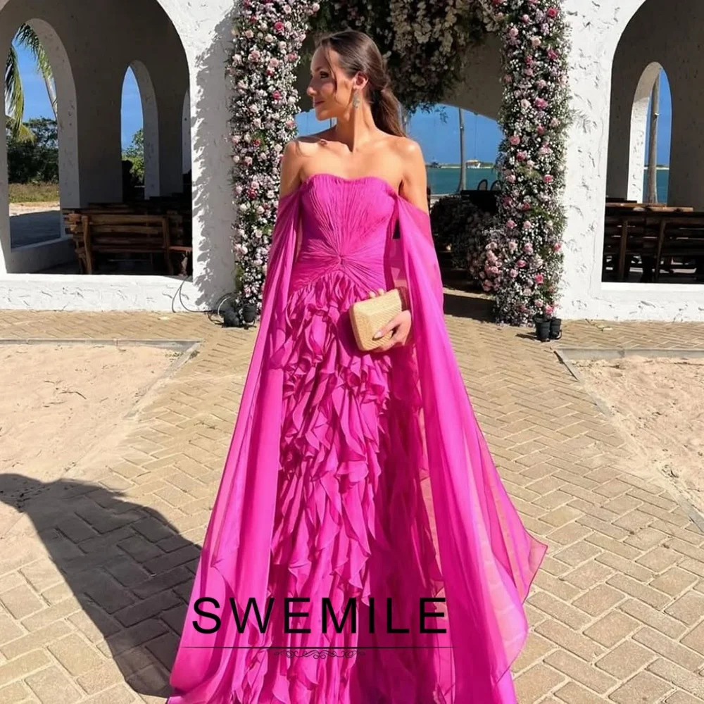 prom dress shawl A-line Sweetheart High Split Shawl Sequined Floor-length Elegant Prom Dress