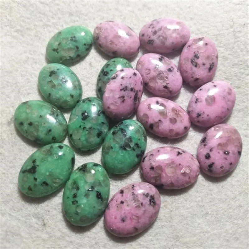 

10PCS Nature Pink Jasper Cabochons 18X25MM DIY Jewelry Accessories Oval Shape No Hole Top Fashion Items