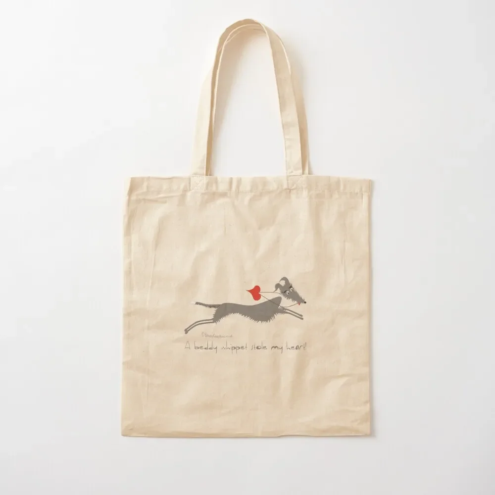 

A beddy whippet stole my heart! Tote Bag great bag Women's tote bag shopper women canvas