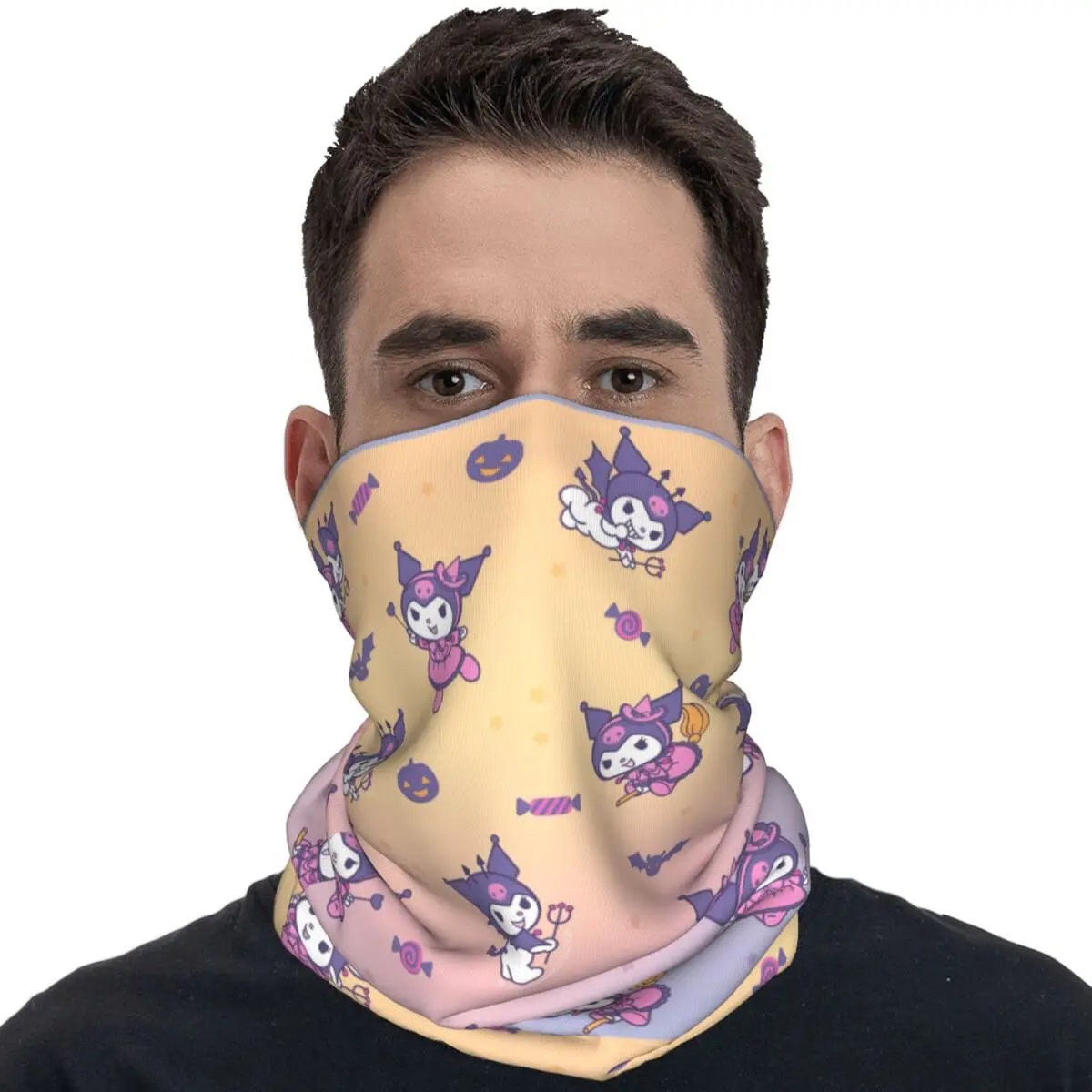 Buitensporten Bivakmuts Kuromi Fietsmasker Zachte warme gezichtsmaskers Trendy hardlopen Reizen Stofdichte sjaal Bandana