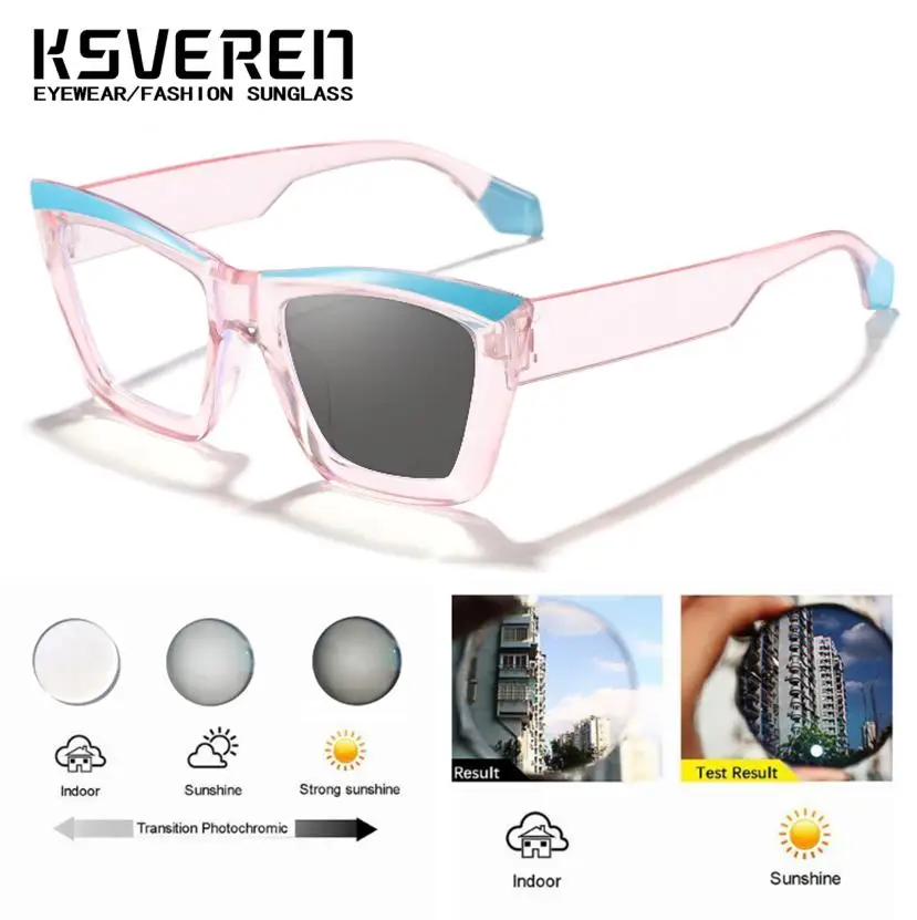 New Cat Eye Photochromic Myopia Glasses Fashion Brand Design Vintage Clear Lens Eyewear For Women Negative Diopter -0.5 To -6.0