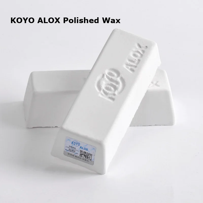 1pcs KOYO ALOX 5# White Oil Wax Polishing Paste for Plastic Stainless Steel Metal Precision Mirror Abrasive Tools 122*46*32mm