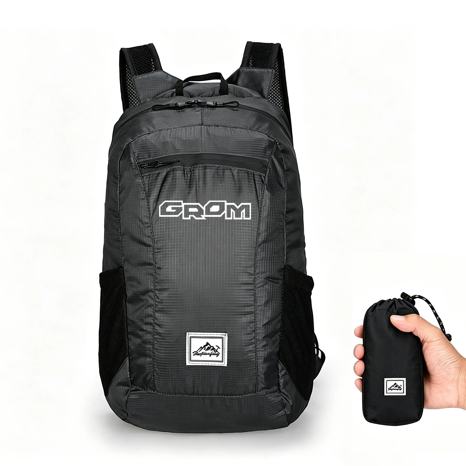 For Honda GROM / MSX125 – 20L Lightweight Foldable Motorcycle Backpack, Compact Daypack for Travel & Commuting