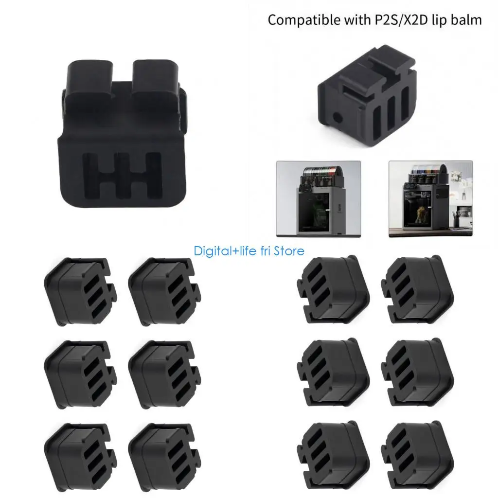 E06D 6Pcs Upgraded For P2S/X2D Hotend Nozzle Wiper Nozzle Silicone Brush Hotend 3D Printer Easy Maintenance Accessories