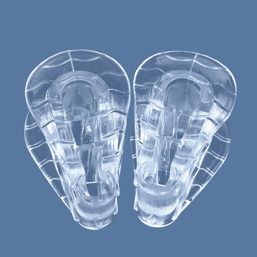 2 قطعة فاصل تداخل أصابع القدم شفافة SEBS فاصل أصابع القدم لملحقات مصحح الورم لتقويم العظام