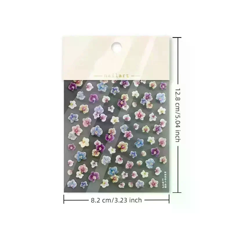 الملونة فالاينوبسيس فرانجيباني مشرق زهور الزنبق التدريجي حساسة رومانسية مسمار الفن ملصقات مانيكير الشارات الزينة #5