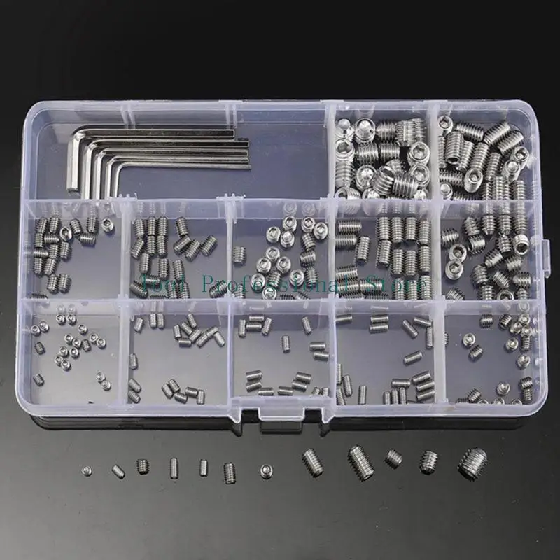 57QF Upgrades Allen Head Screws Hex Socket Head Screws Screw Set for Home Repairs 240pcs Assortment for Fixing Various Items