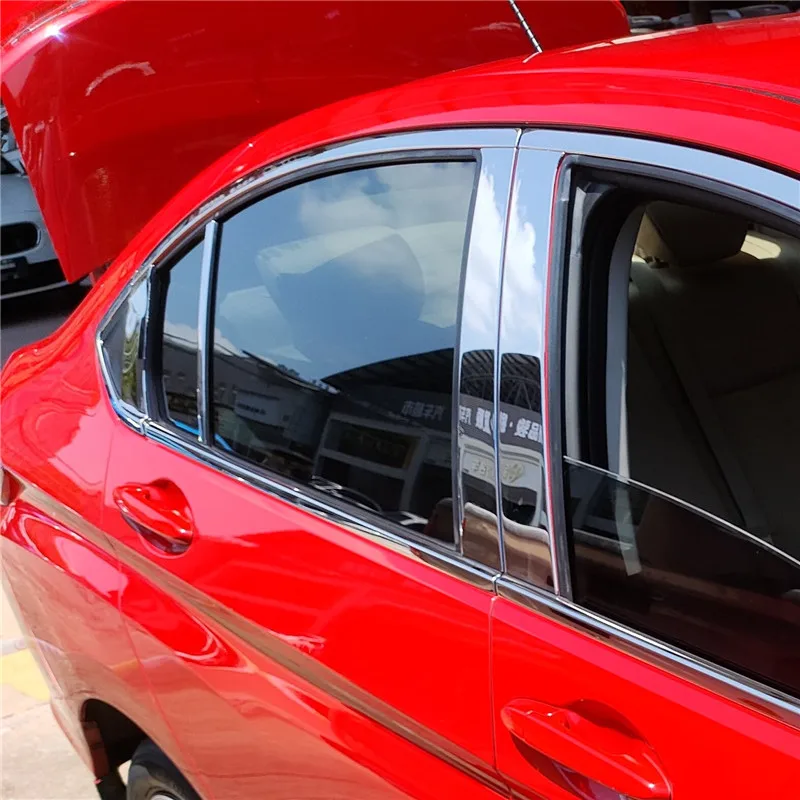 WELKINRY For Honda City Grace GM 6th Generation 2014-2020 Ballade Car Body Door Window Central Middle B Column Pillar Post Trim