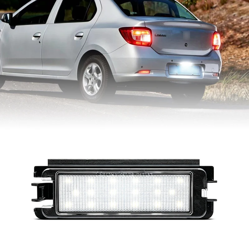 1 Pieza de Luz LED para Placa de Matrícula para Dacia Logan Sandero II Gen Renault Symbol Logan 2012 2013 2014 2015 2016 2017 2018 2019~