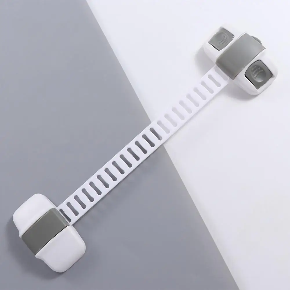 

Plastic Child Safety Lock Anti-Clamp 20cm Drawer Locks Multi-Function Anti-Pinch Refrigerator Safety Buckle Child Protection